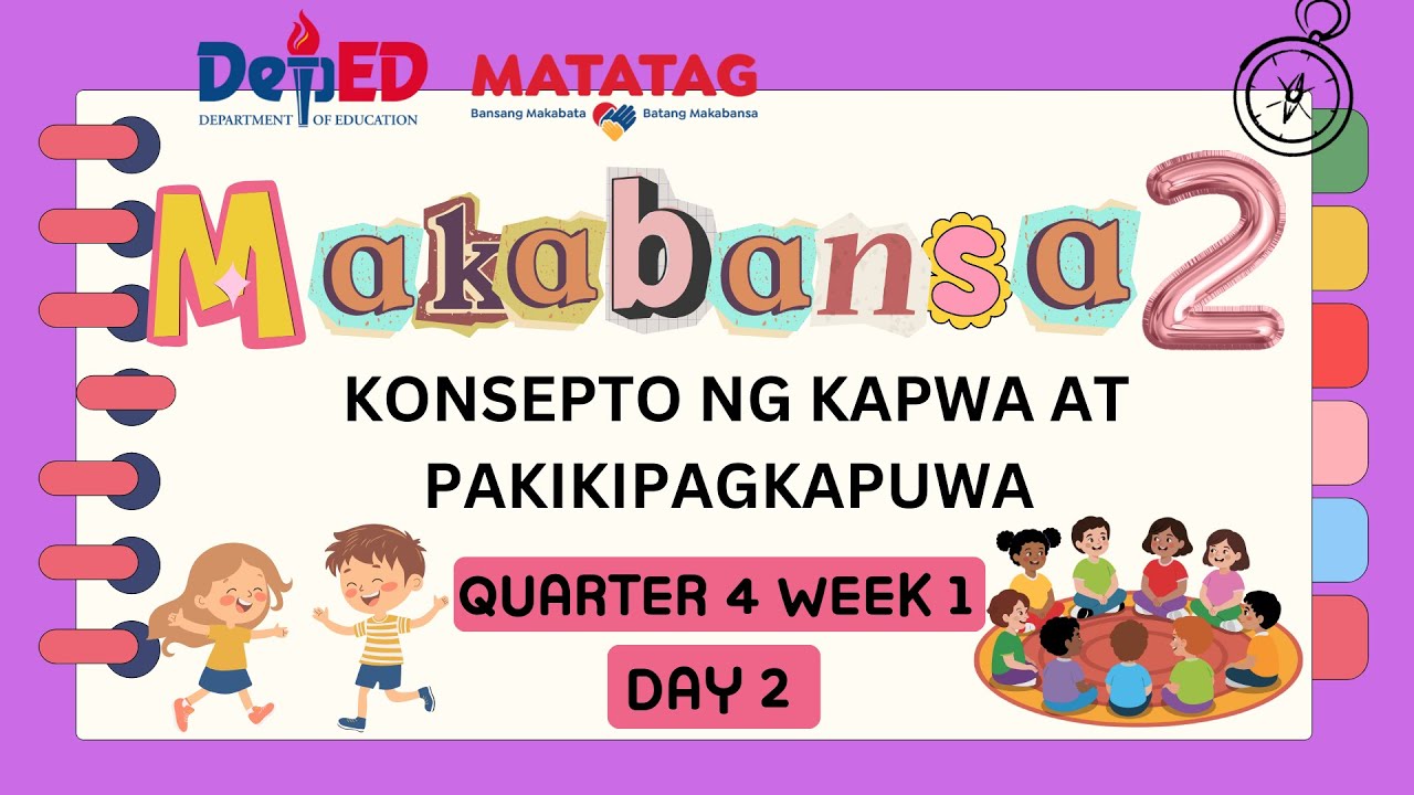 MAKABANSA GRADE 2 QUARTER 4 WEEK 1 DAY 2 konsepto ng kapwa at pakikipagkapuwa