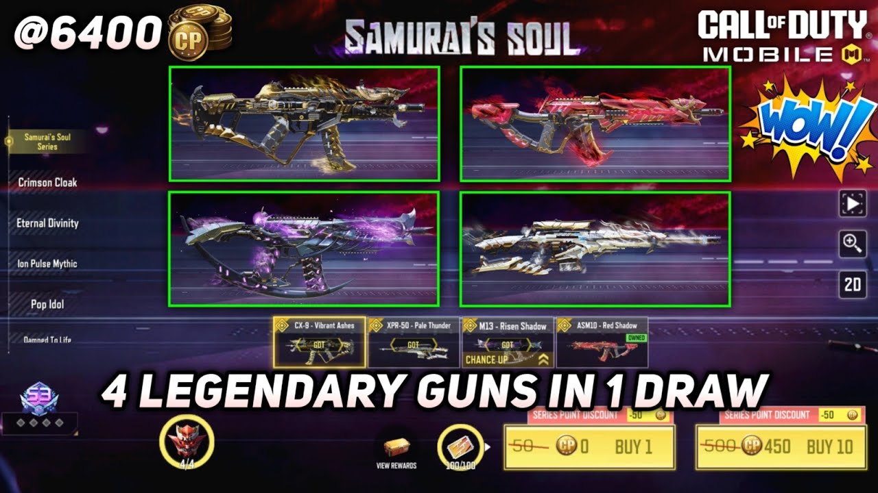 Buying full Samurai's Soul Series Lucky Draw CODM