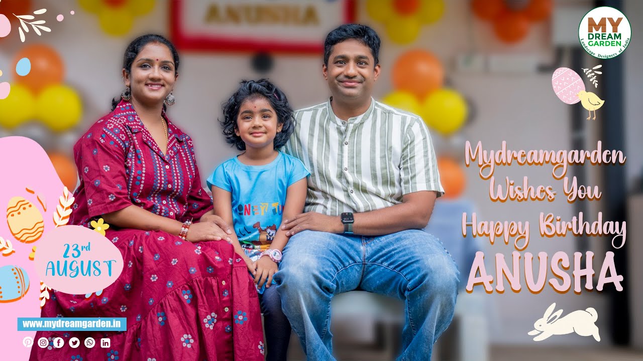 Happy Birthday Anusha | Birthday Celebration in Landscape Garden | My Dream Garden