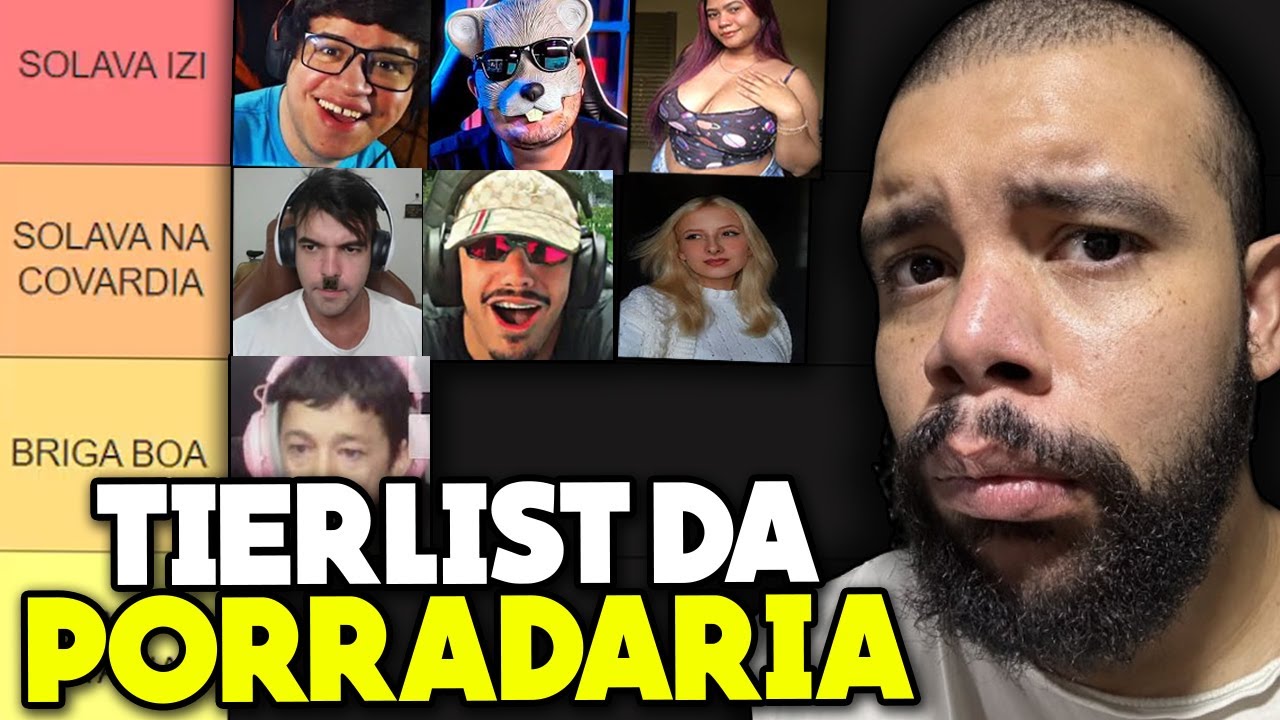 LUANGAMEPLAY FAZ A TIERLIST DE PORRADARIA DOS YOUTUBERS