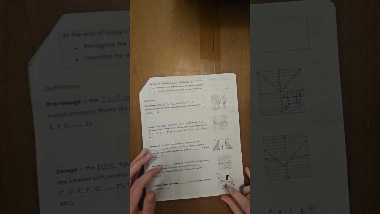 Defining geometric transformations