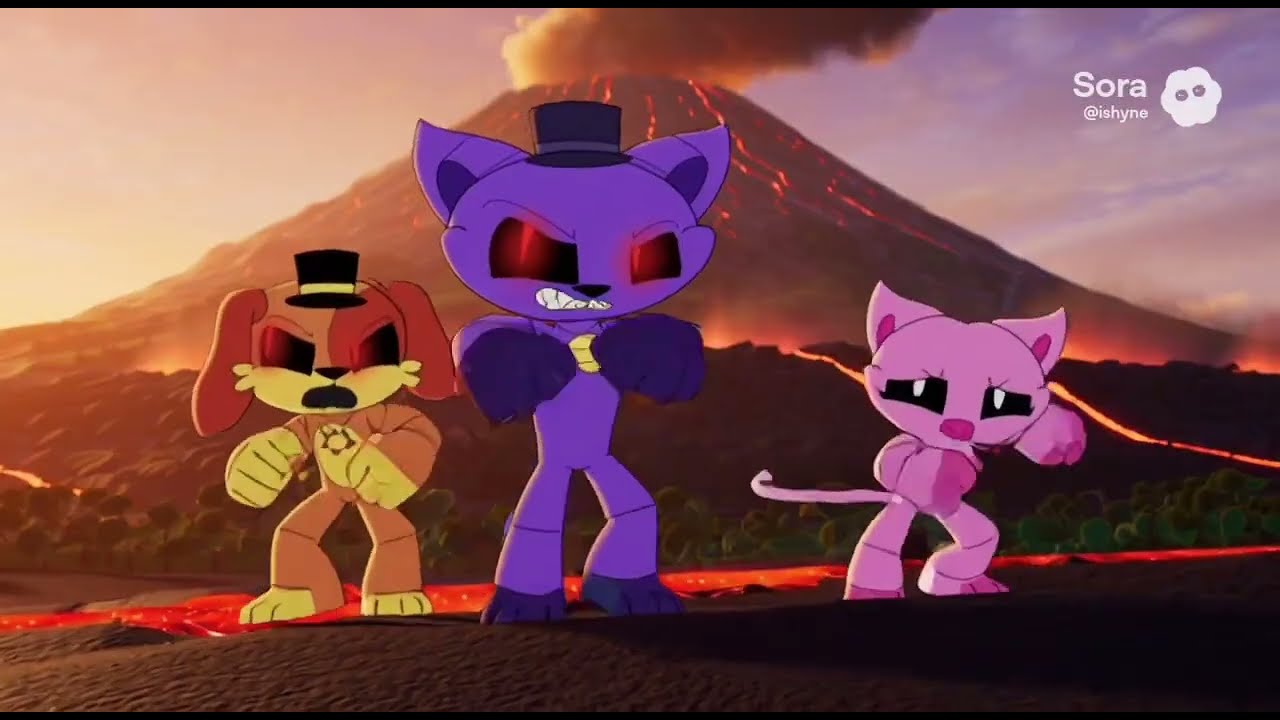 If My FNACN’s Characters We’re in Movies 🍕 (“Catnap’s Escape series”) #soraai 