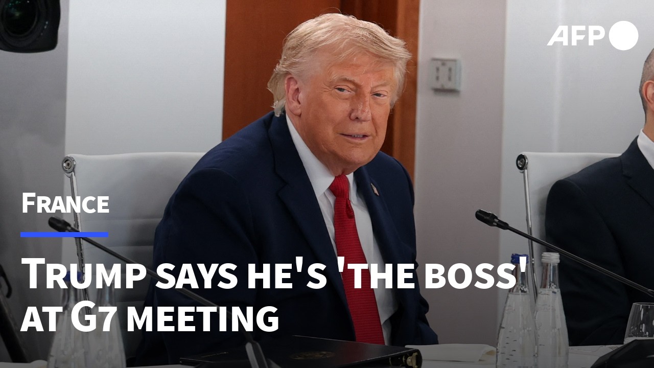 Trump says he is 'the boss' after arriving late to G7 session | AFP