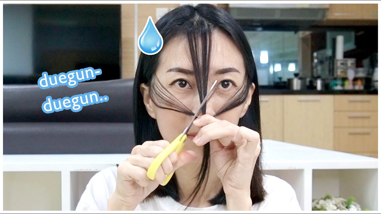 Cara Potong Rambut dan Poni Ala Korea | How To Cut Your Bangs Korean Style