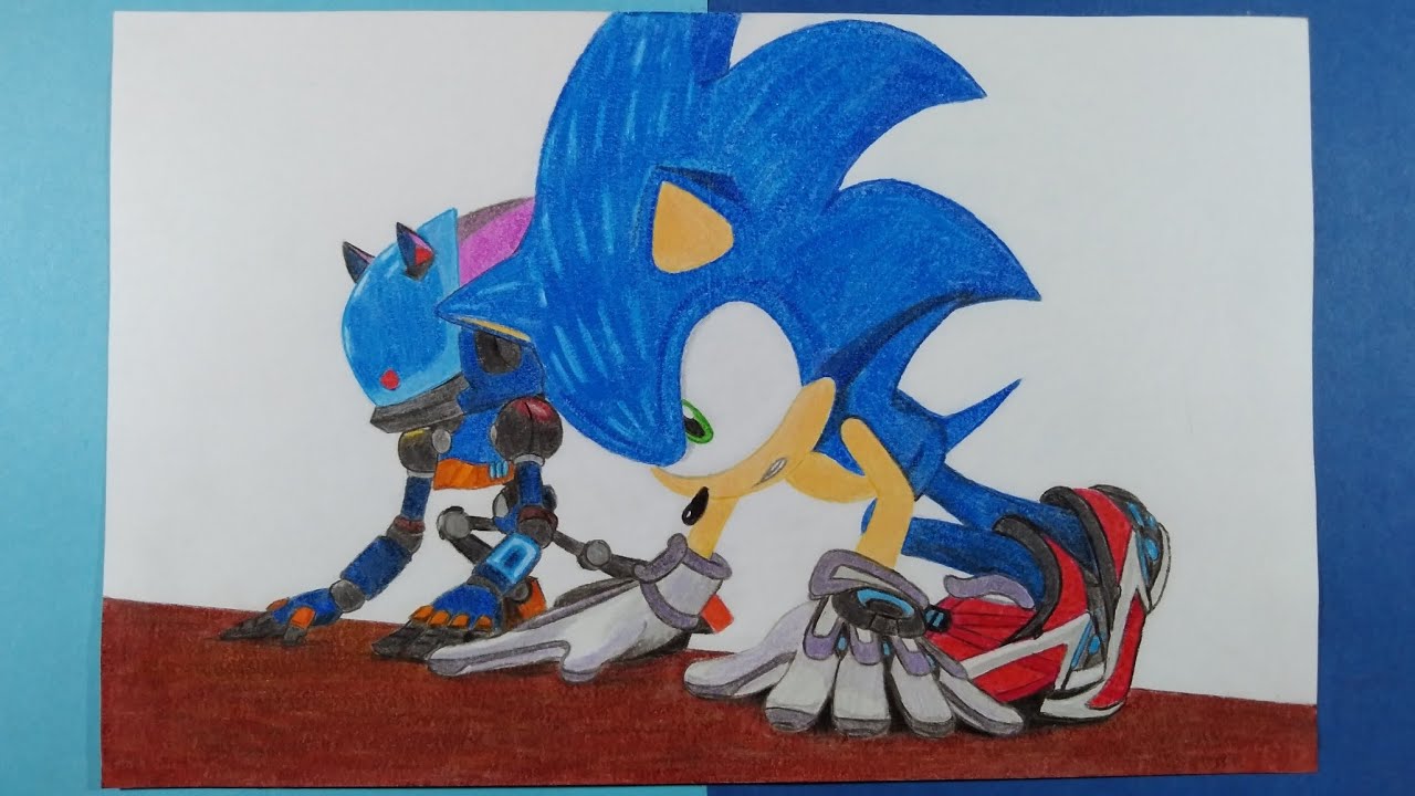 Dibujando a Sonic vs Metal Sonic | Sonic Prime - Temporada 2 | Drawing Sonic vs Metal Sonic