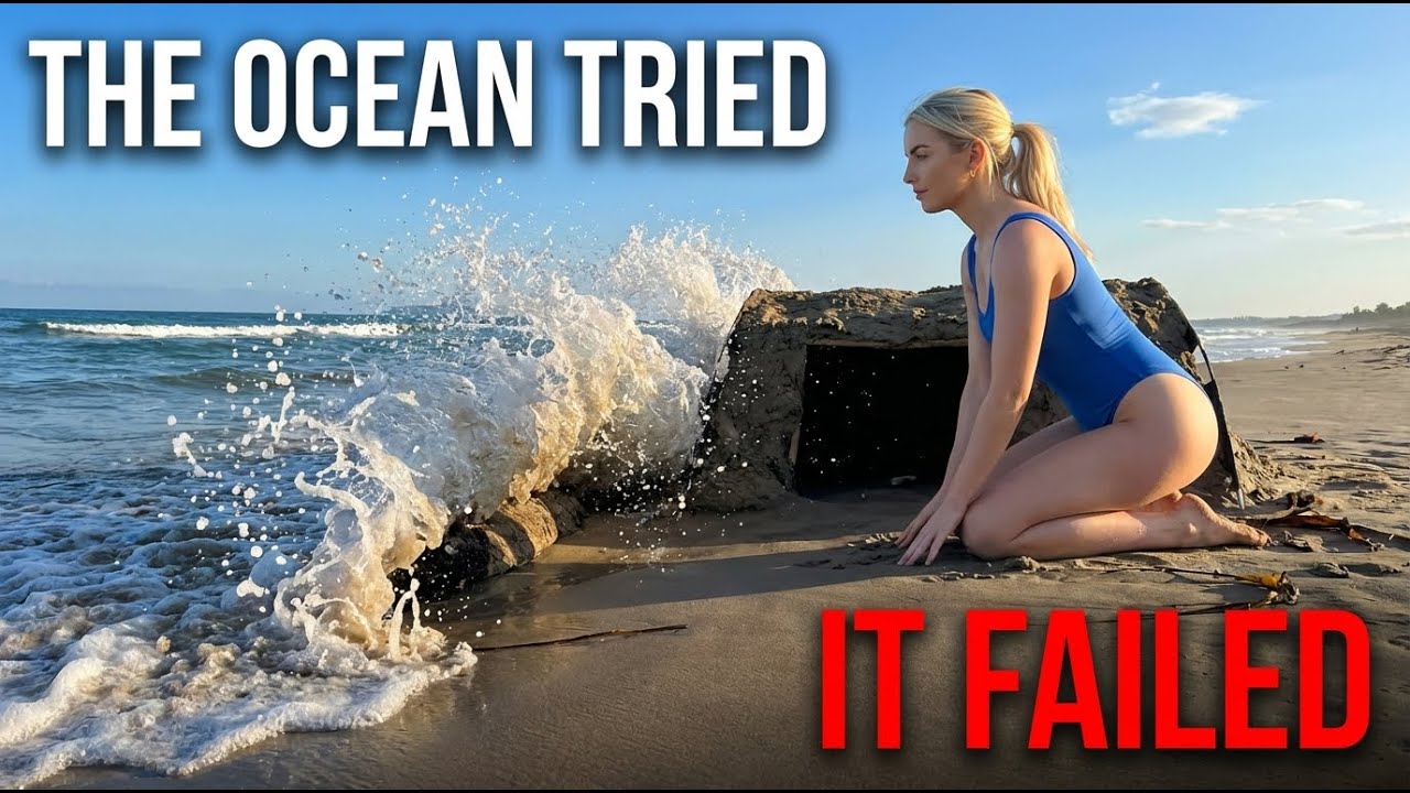 The Ocean Tried to Erase Her Shelter — It Failed 🌊
