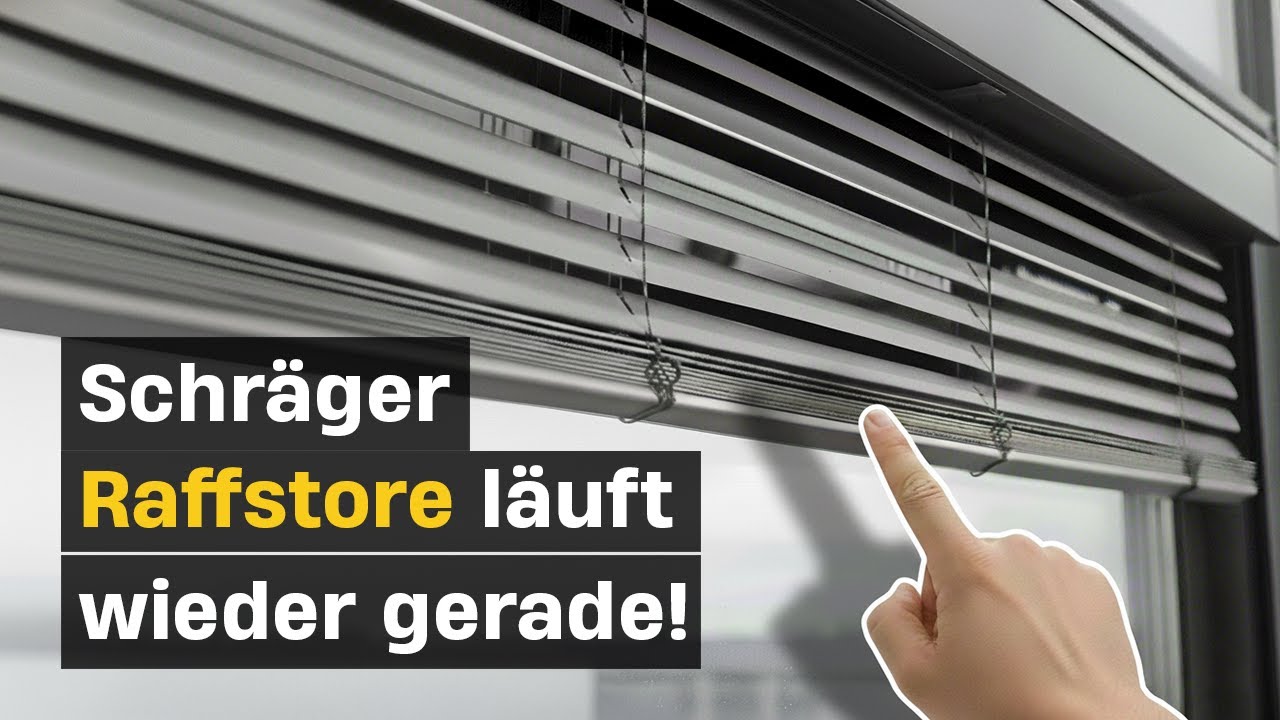 Raffstore h&auml;ngt schief? Selbst reparieren mit 6 L&ouml;sungen