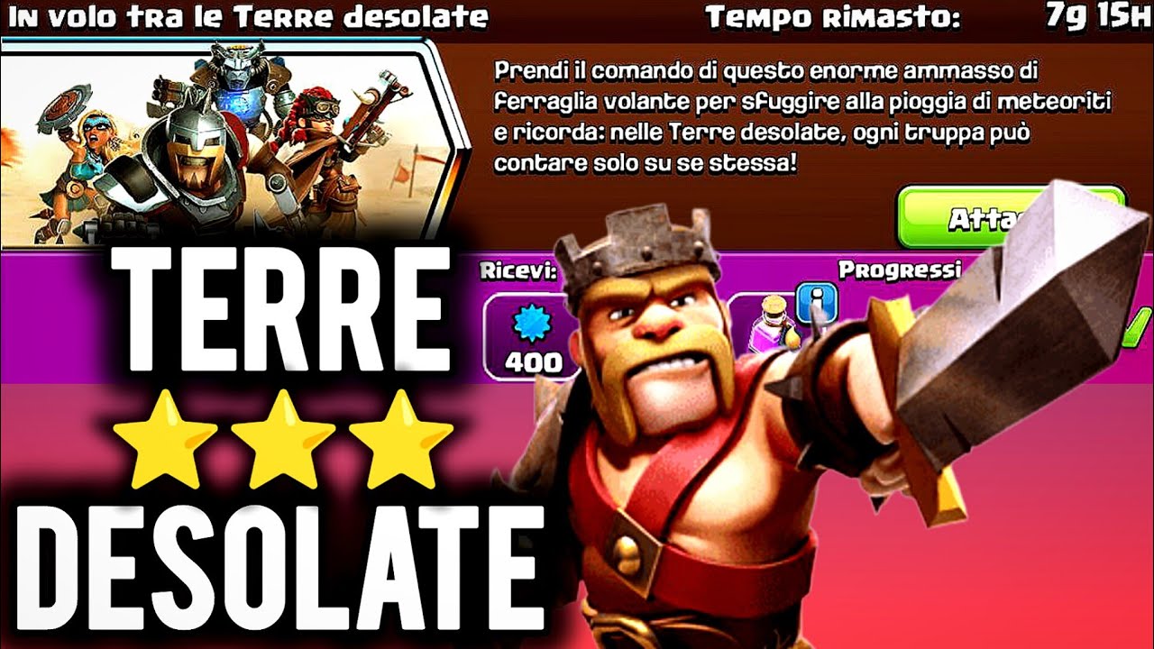 VOLO TRA LE TERRE DESOLATE, SFIDA TOSTA🥵SOLUZIONE FACILE😎- Clash of Clans ITA 