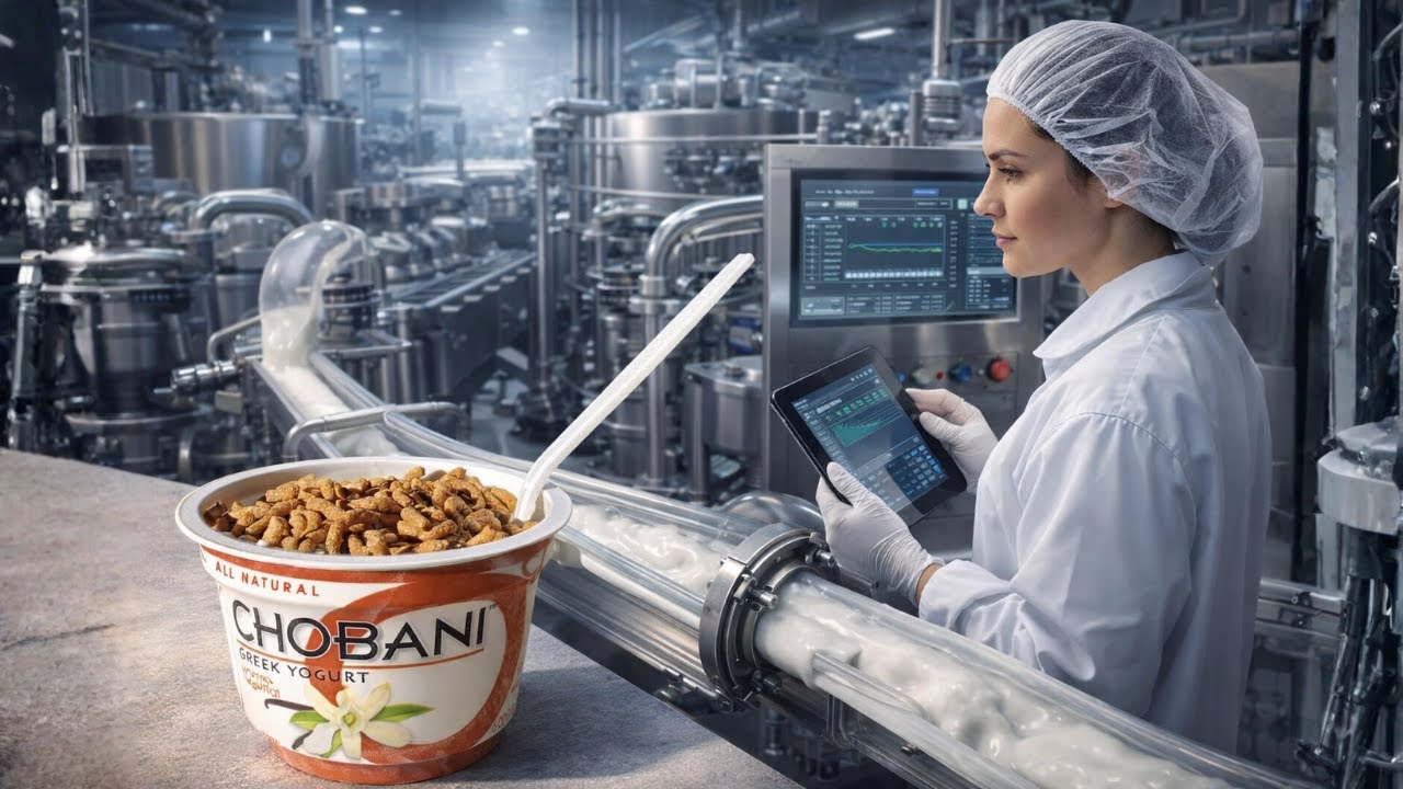 Inside Yogurt Processing: How Greece Makes Authentic Greek Yogurt in Mega Factories