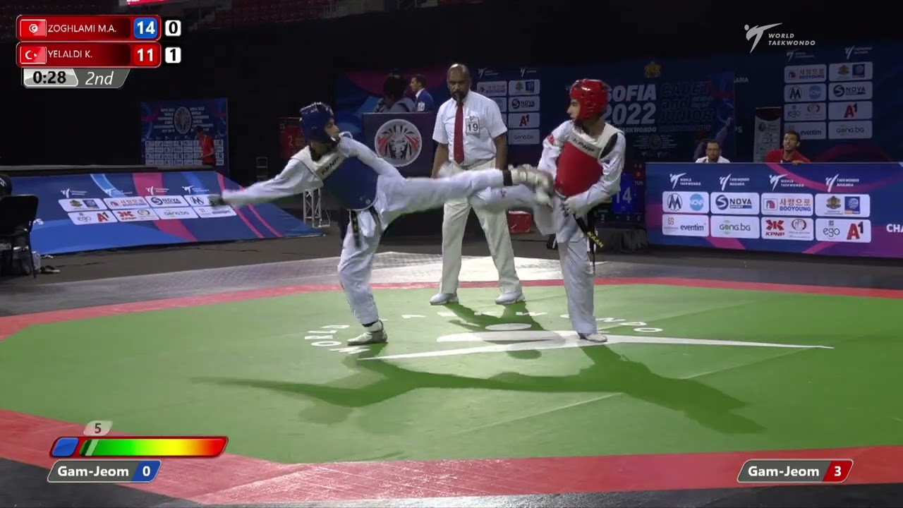 420 Quarter final Men  45kg TUN ZOGHLAMI M A  TUR YELALDI K