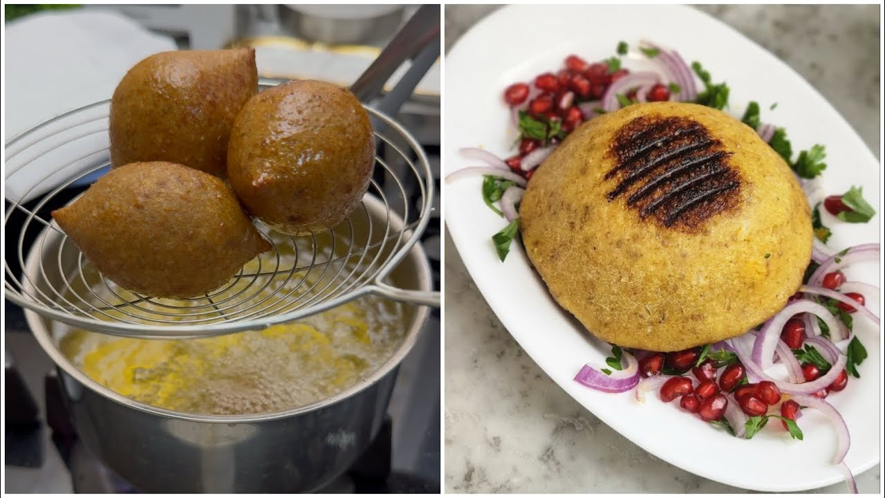 كبة مشوية و كبة مقلية على اصولها 