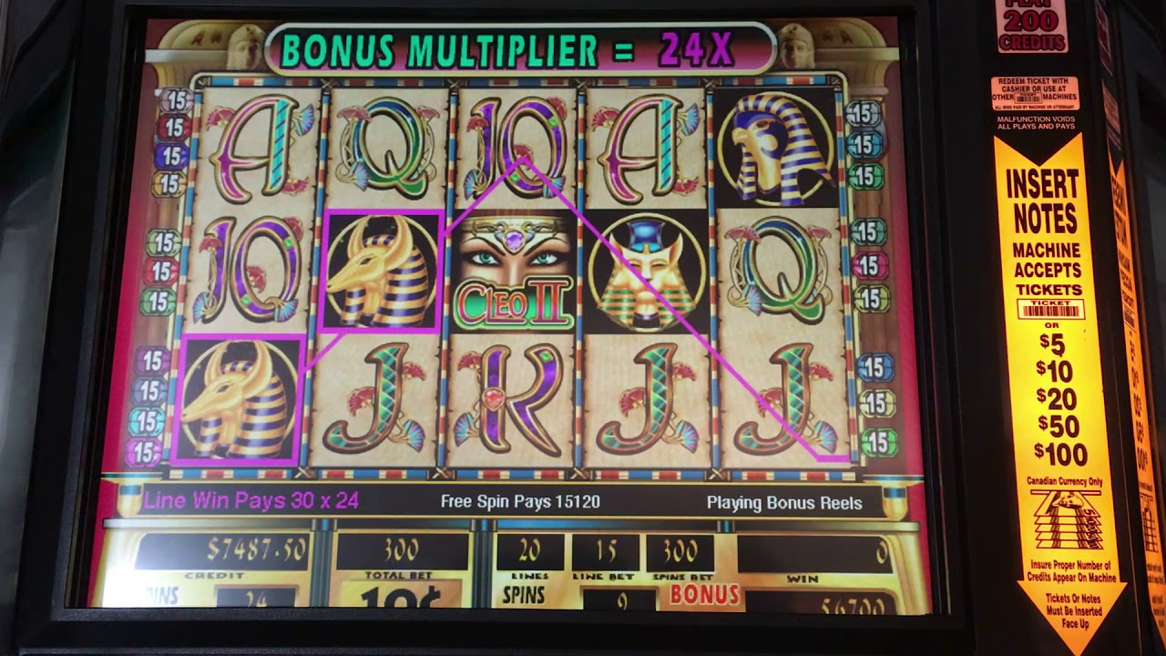 HUGE Cleopatra 2 Bonus Round $30 MAX BET 4X RETRIGGER
