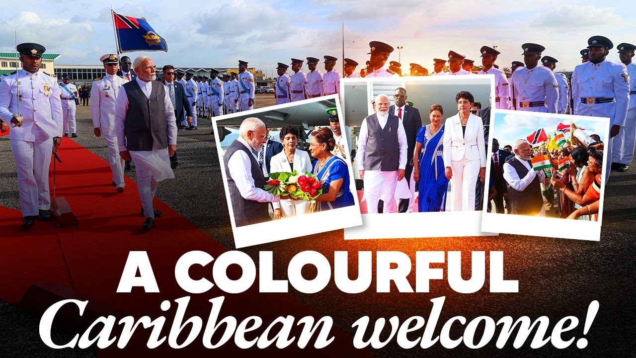 Unseen moments from PM Modi's welcome in Trinidad & Tobago!