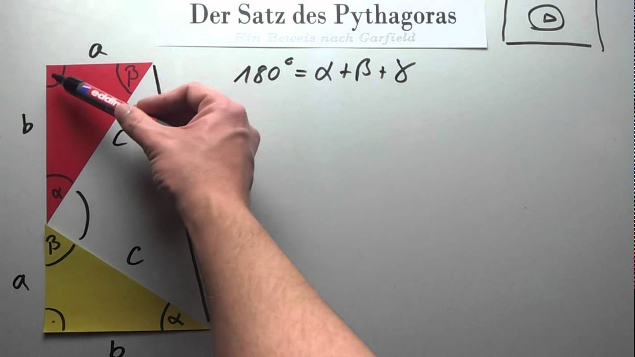 Der Satz des Pythagoras Beweis #2 nach Garfield