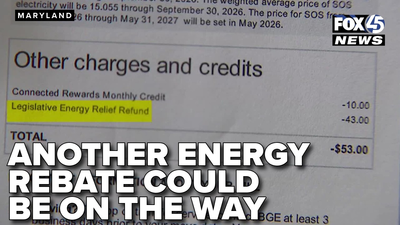 As energy rebates trickle in, another could be on the way in Maryland