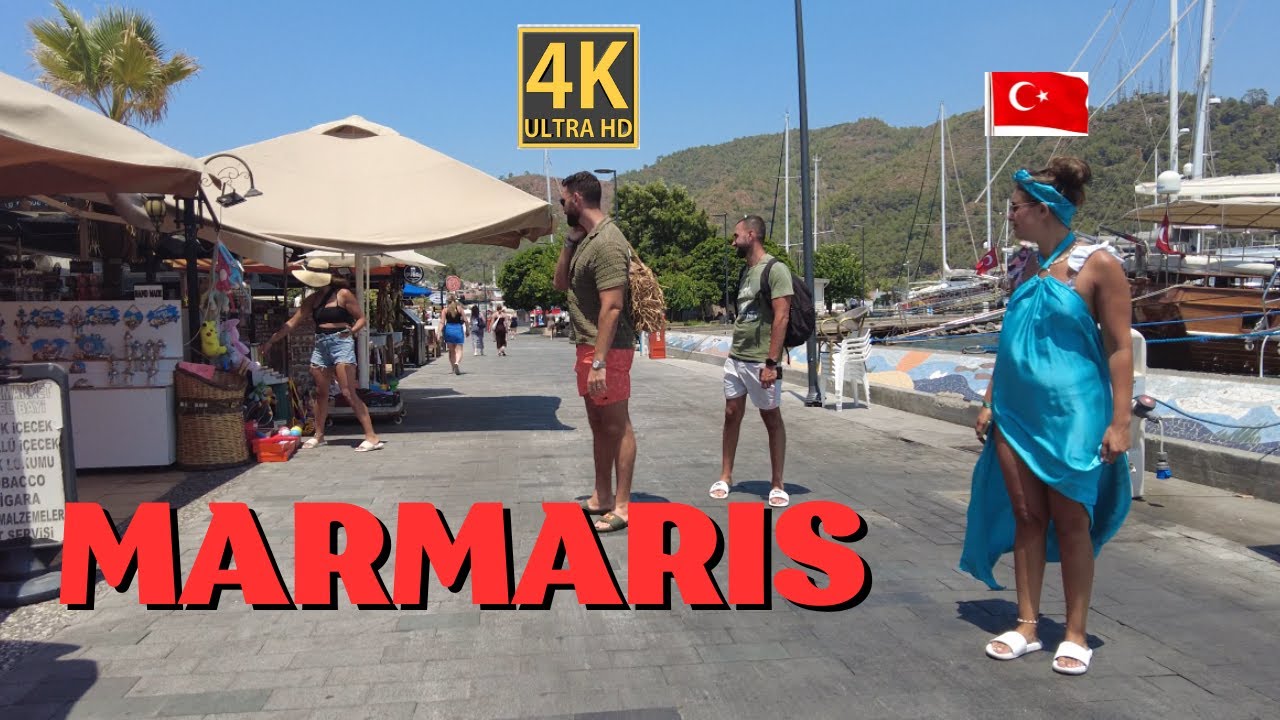 Explore MARMARIS' Hidden Gem: Netsel Marina Walking Tour in 4K!