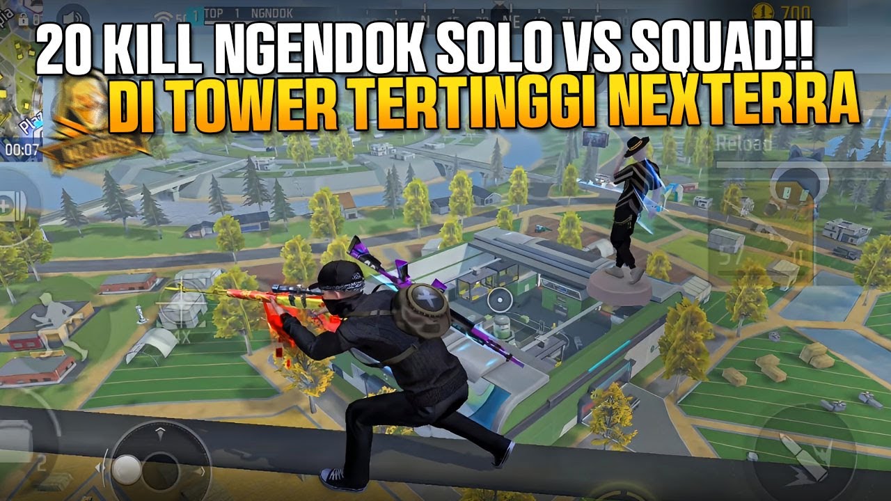 20 KILL NGENDOK PANEN KILL DARI ATAS TOWER TERTINGGI DI NEXTERRA!! SOLO VS SQUAD AUTO BOOYAH