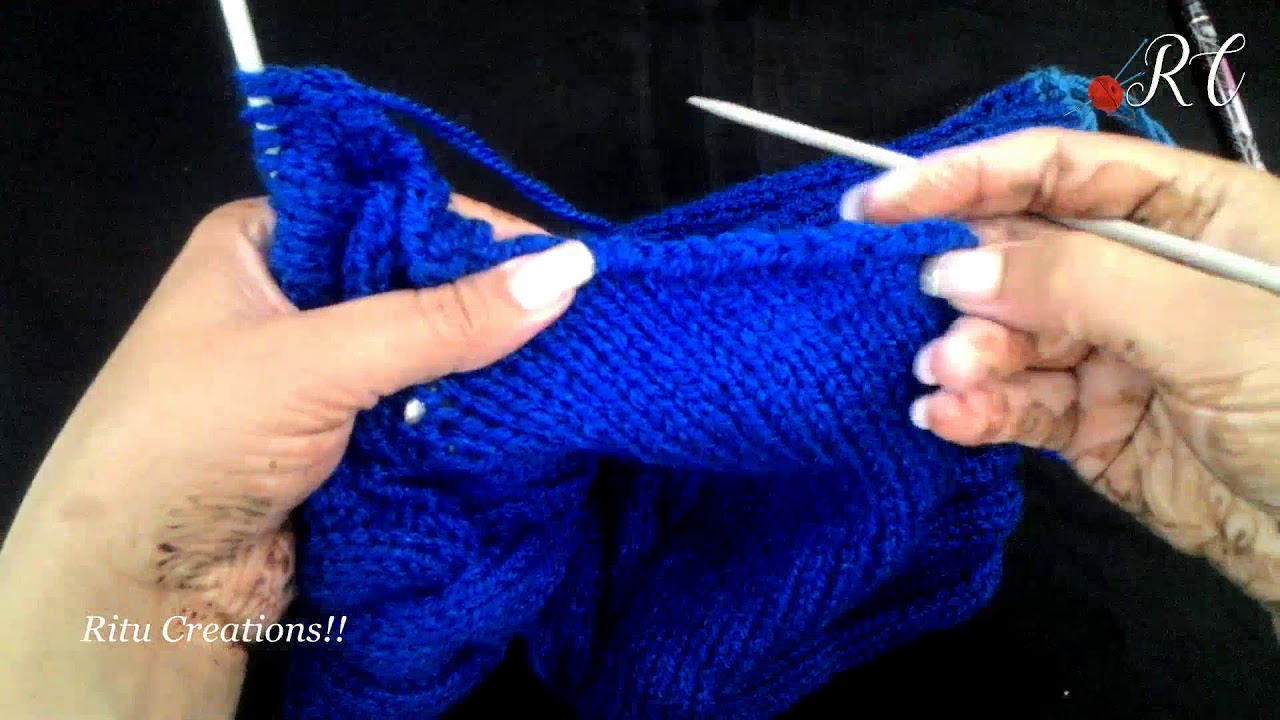 Perfect Shaped Sleeves/Armhole  Cutting in Hindi knitting (बाजु की सही घटाई कैसे करे )