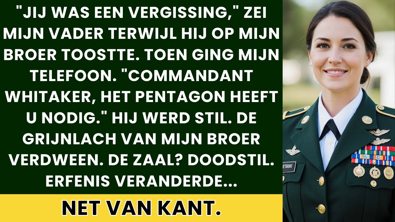 Bij het diner zei mijn vader dat ik nooit zou slagen — toen belde het Pentagon: “Commandant Anna”!