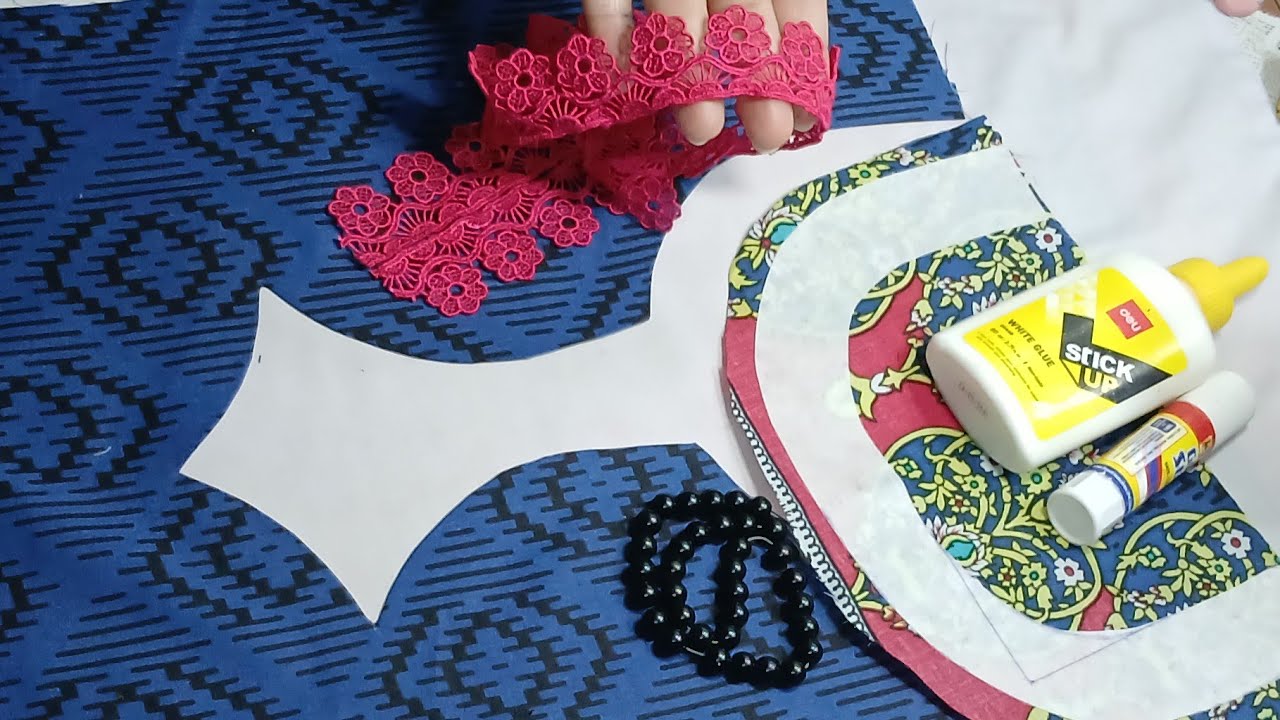 Viral Beautiful Neck Design With Lace Cutting And Stitching | New Pakistani Kurti Gala Design