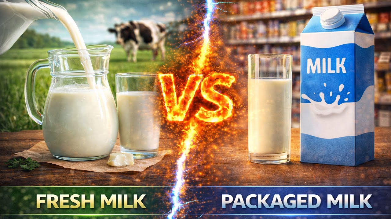 Fresh Milk vs Packaged Milk | Which Is Healthier to Drink Daily? | Packaged vs Fresh Milk Comparison