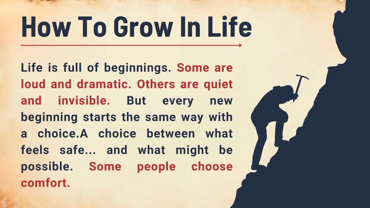 Learn English Through Story Level 2 | How To Grow In Life | English Listening Practice✅️