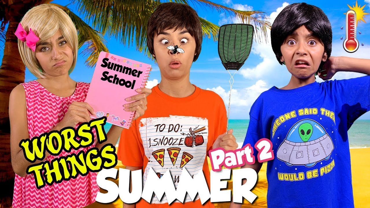 Worst Things Summer Part 2  - Funny Comedy Skits : Summer Fun // GEM Sisters