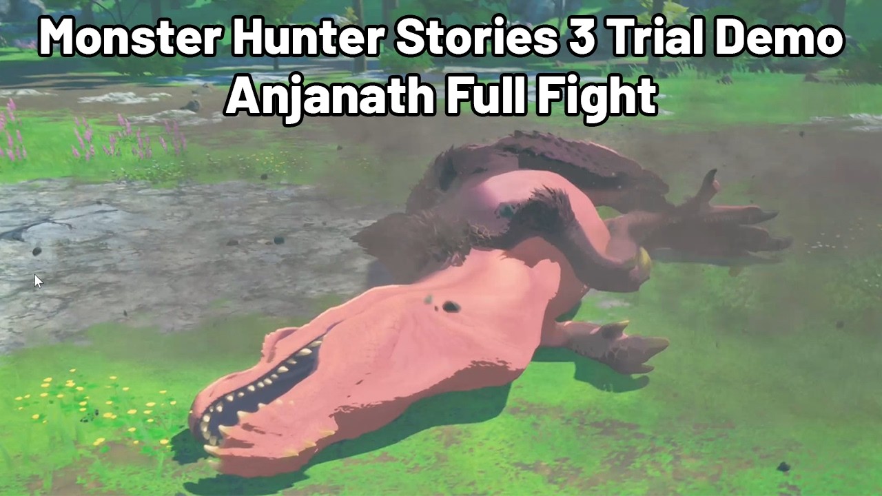 Monster Hunter Stories 3 Trial Demo - Anjanath Defeated (Full Fight)