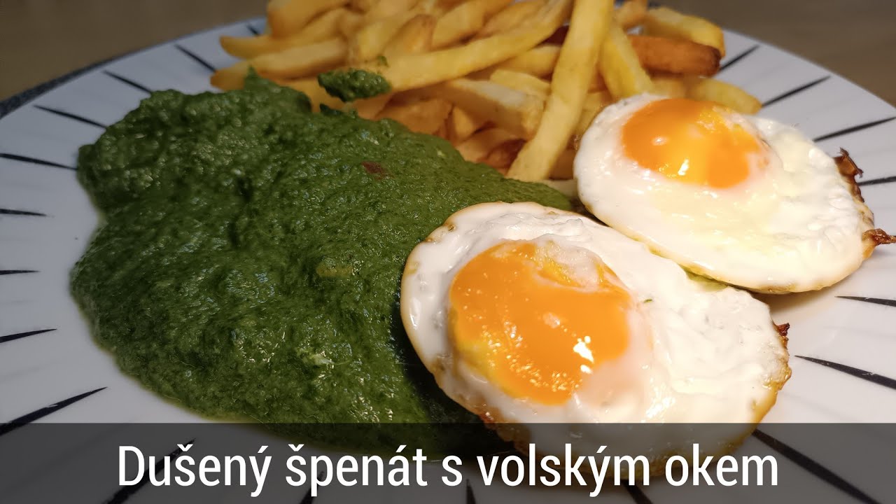 Dušený špenát s volským okem 🍟🤩🤩 - recept