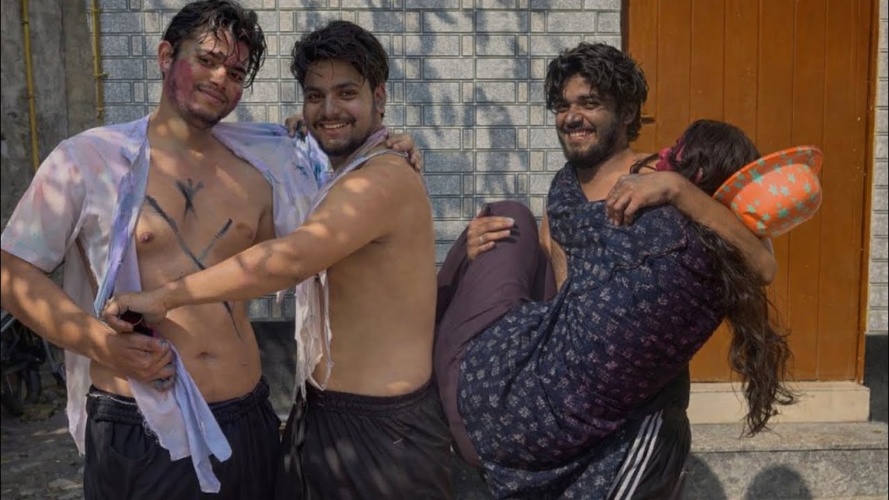 Happy Holi ￼full masti😂|| dada Dadi ka hua accident 😞￼￼#funny #trending #youtube #vlog #dailyvlog 