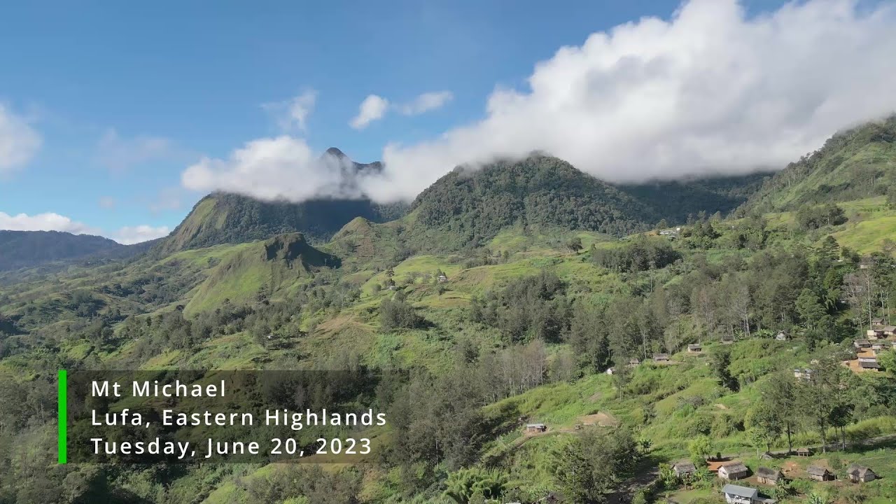 The majestic splendor of Mount Michael in Lufa, Eastern Highlands, Papua New Guinea
