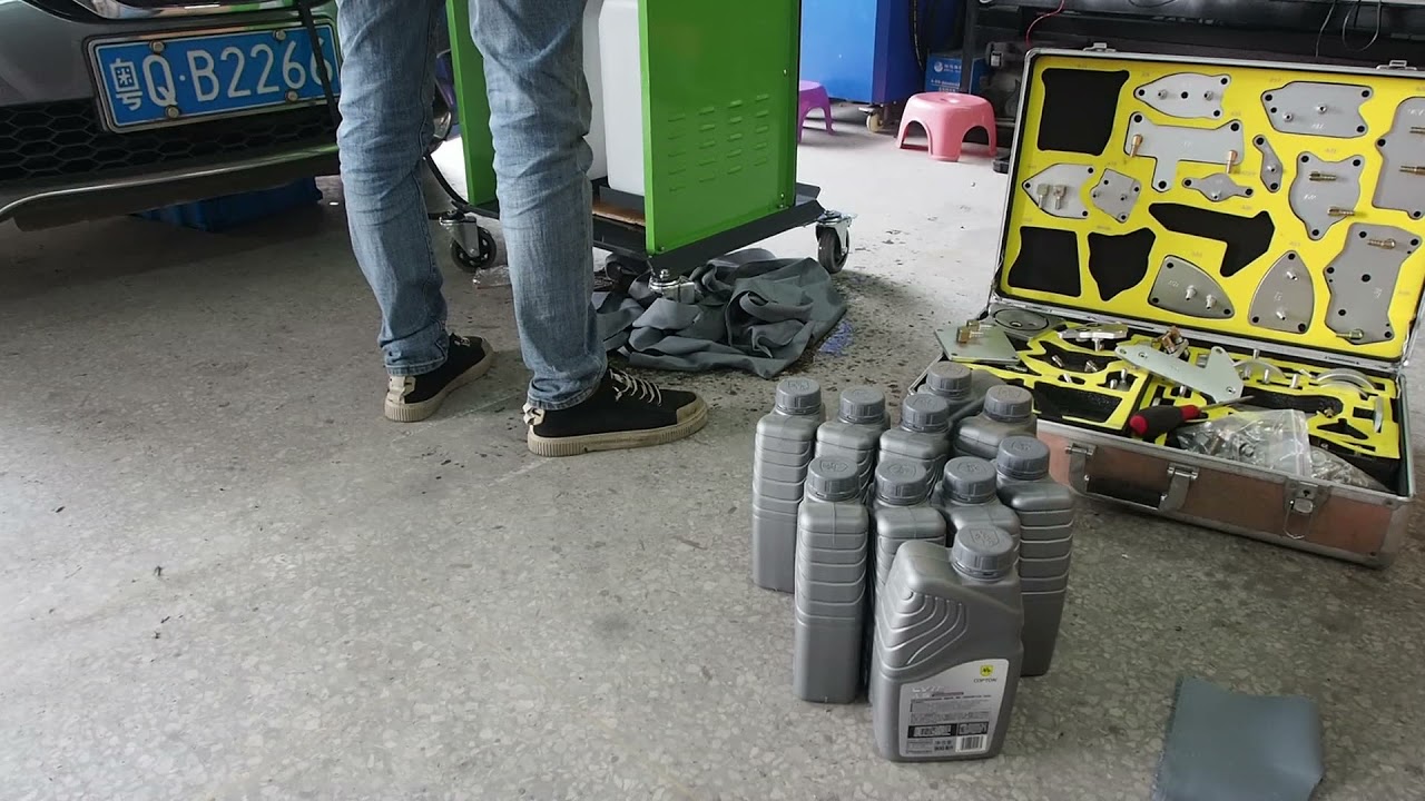 part1 atf exchanger Machine auto transmission fluid exchange Operation Video