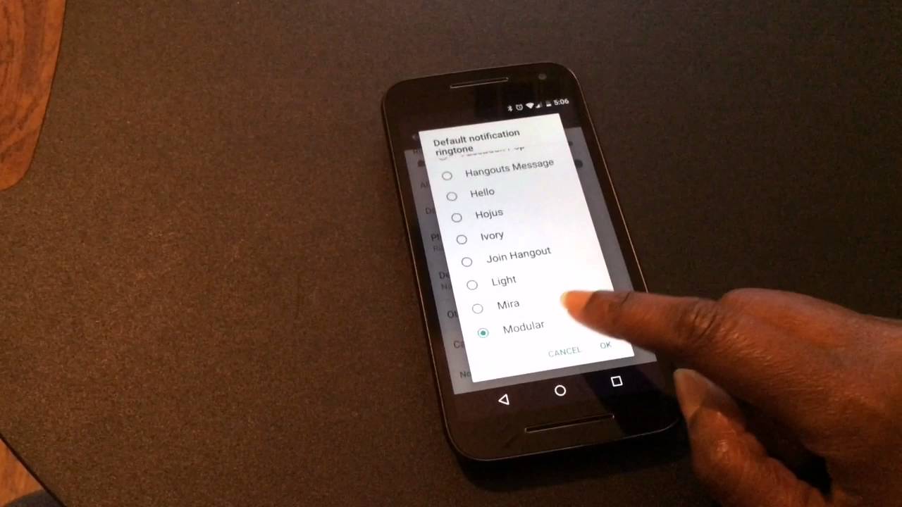 Motorola Moto G 3rd Gen. Notification Tones