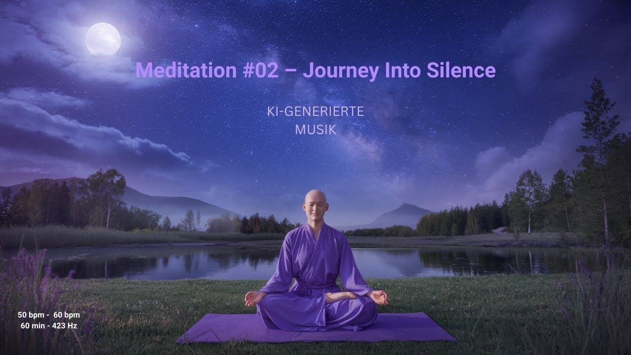Meditation #02 &ndash; 432 Hz Journey Into Silence | KI-Musik zur Entspannung (50&ndash;60 BPM)