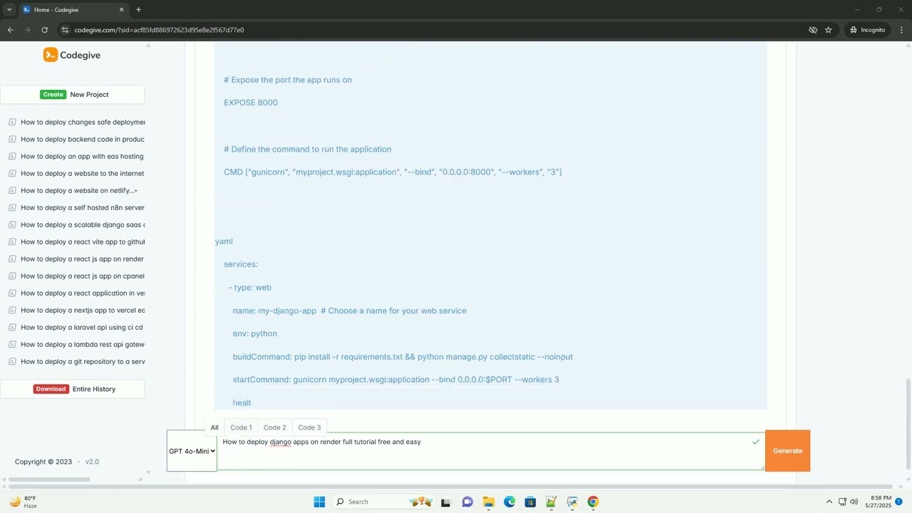 How to deploy django apps on render full tutorial free and easy