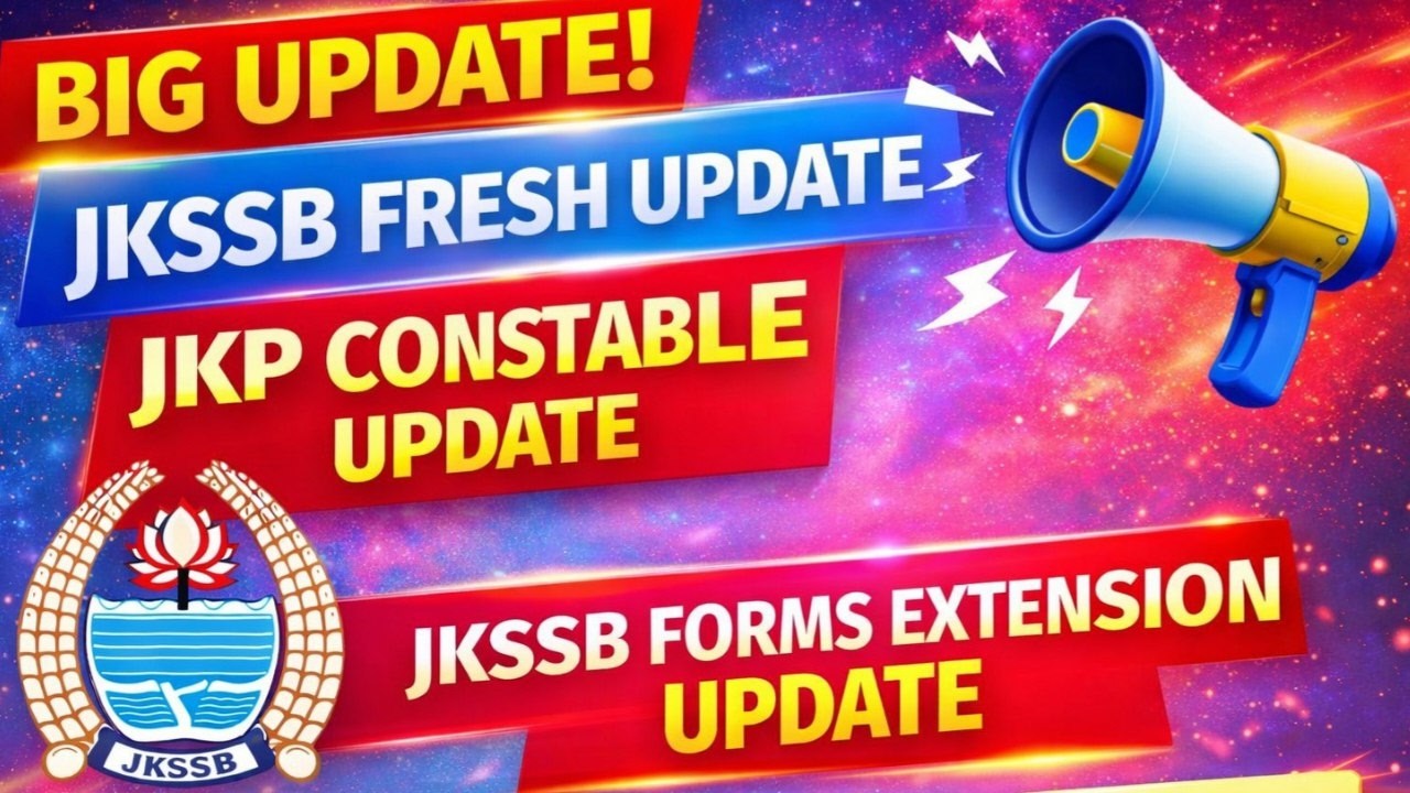 JKSSB New Update | Form Extension | JKP Constable New Update #jkssb