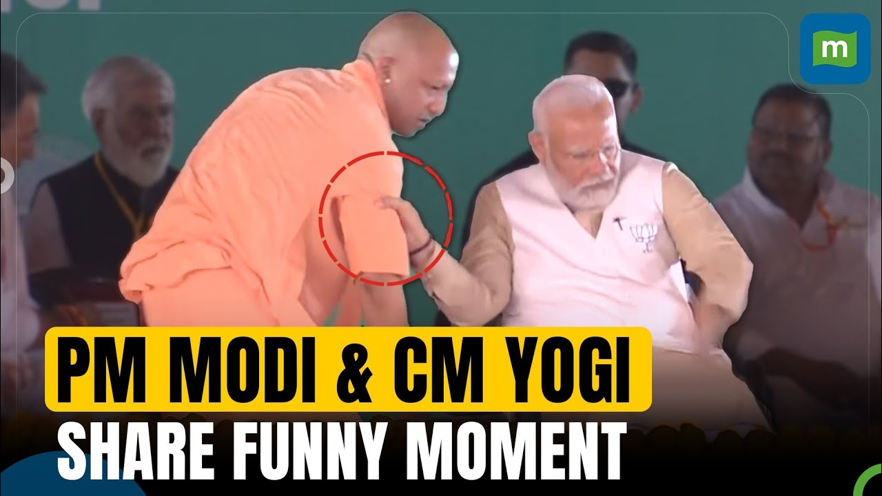 Caught On Cam! PM Modi, CM Yogi Adityanath Share Funny Moment During UP&rsquo;s Pilibhit Rally