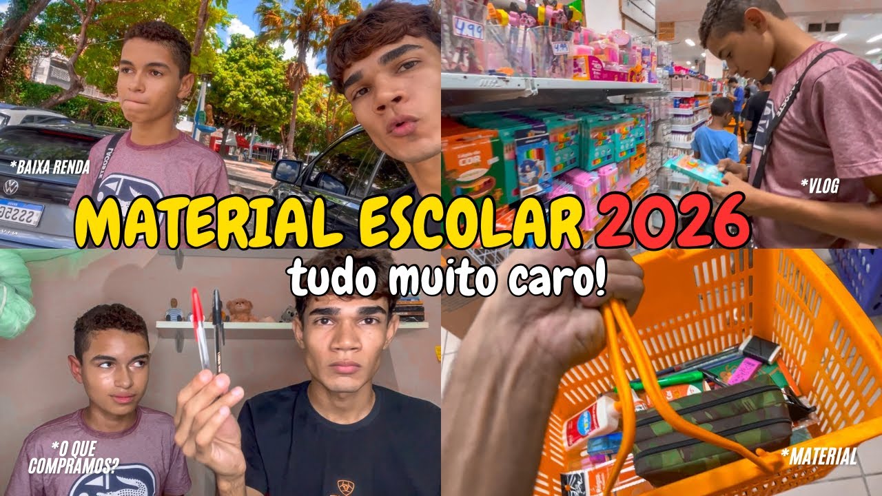 MATERIAL ESCOLAR 2026: Quanto custa? 🤑📚 (Volta às aulas
