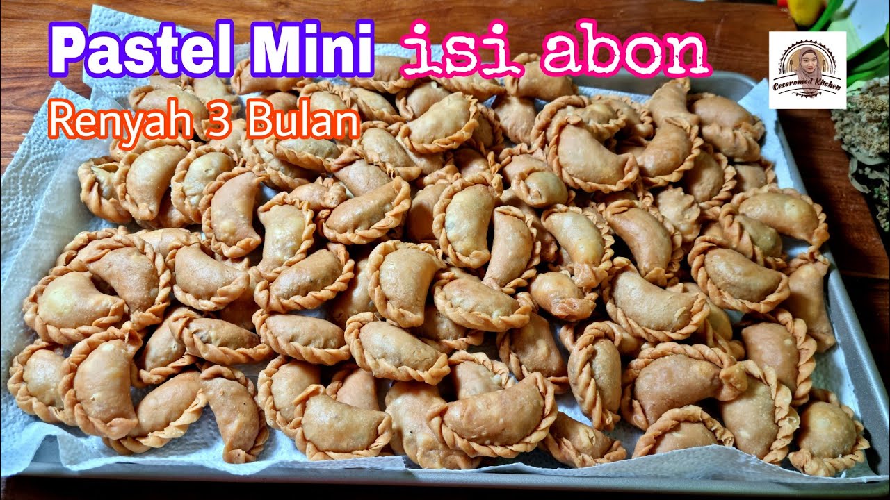 Pastel Mini Isi Abon, Renyah, Tanpa Mesin. Tahan 3 Bulan.