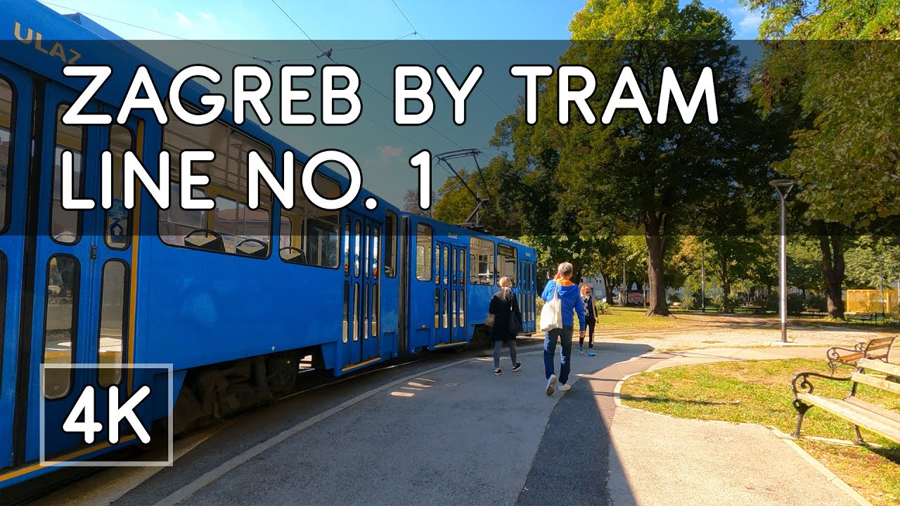Zagreb Tram Rides - Tram Line No. 1: Zapadni kolodvor - Borongaj | Borongaj - Zap. kolodvor - 4K UHD
