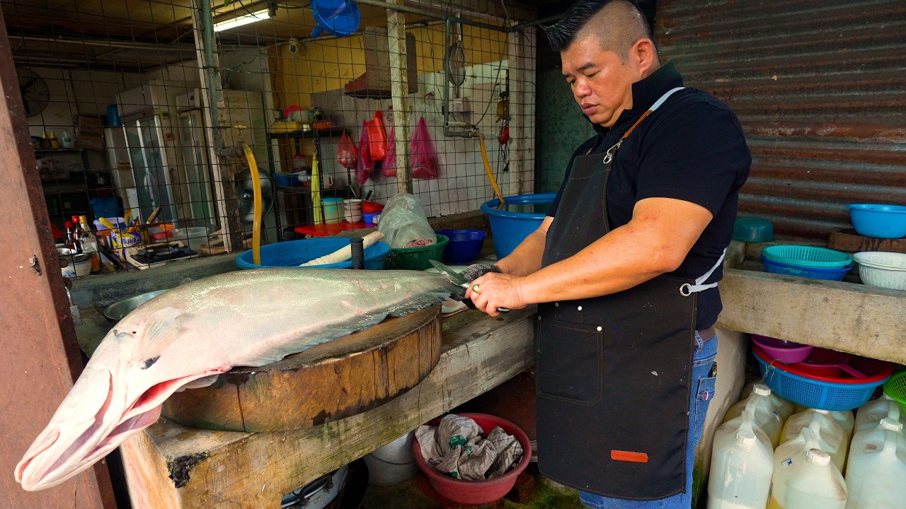 Tasting the Rare Giant Perak River Fish! Fatty Belly Meat & Unforgettable Handmade Fish Balls in Len