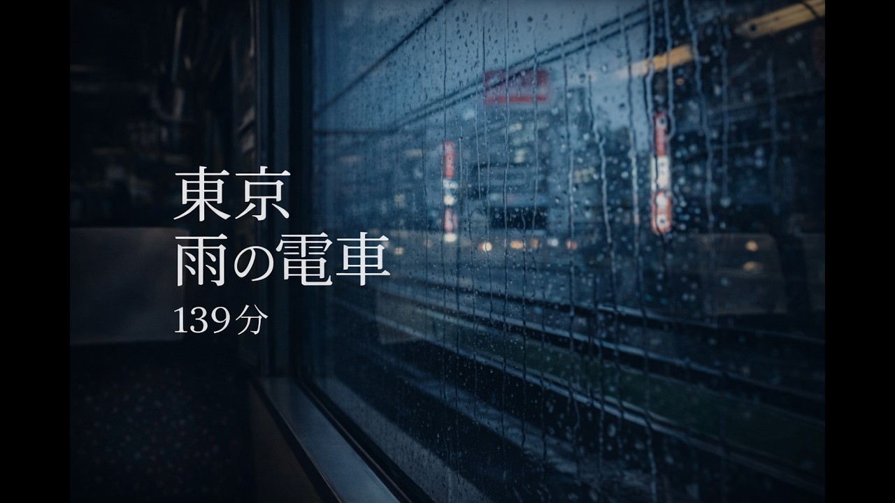 東京 雨の電車｜139分 静かな車内音