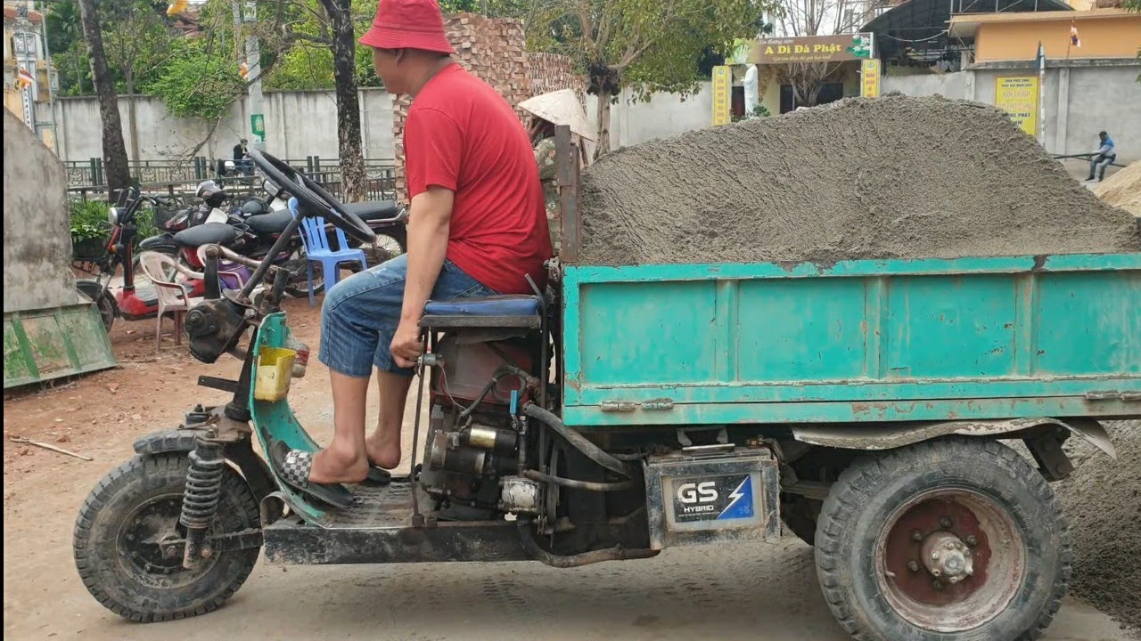 Công nông tự chế  chở xi măng, chở cát CỰC KHỎE💖