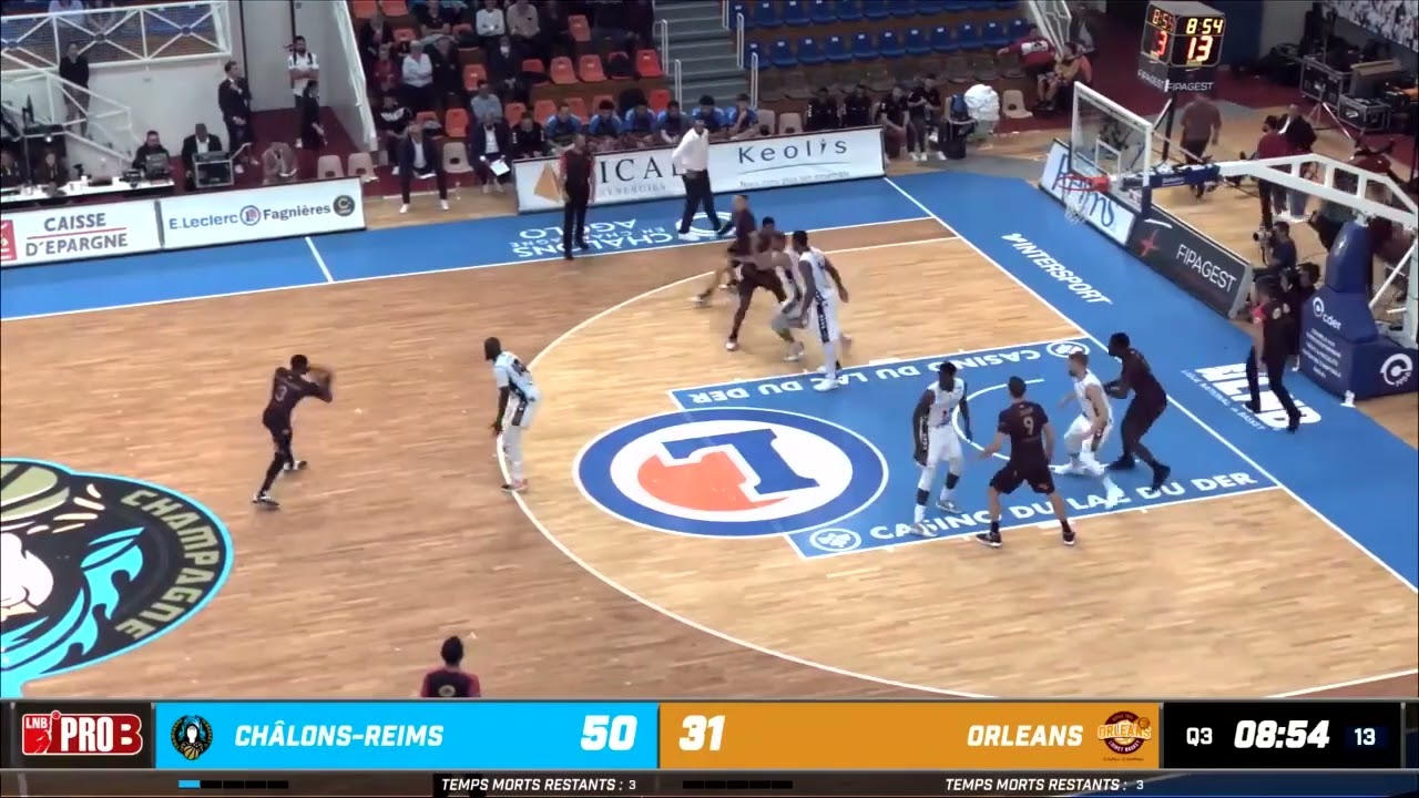 Tyran Delattibeaudiere Overseas basketball France LNB Pro B Orléans  vs Chalons-Reims
