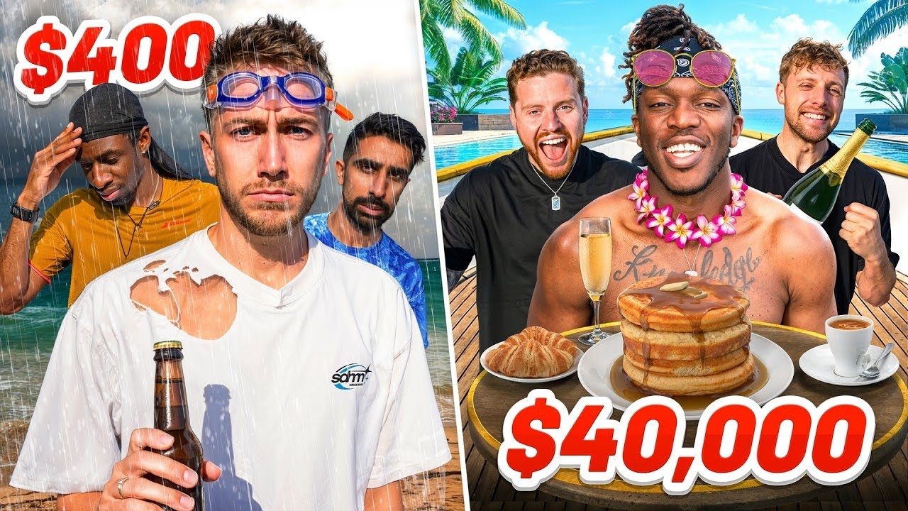 SIDEMEN $400 VS $40,000 HOLIDAY - 7 HOURS TO FALL ASLEEP