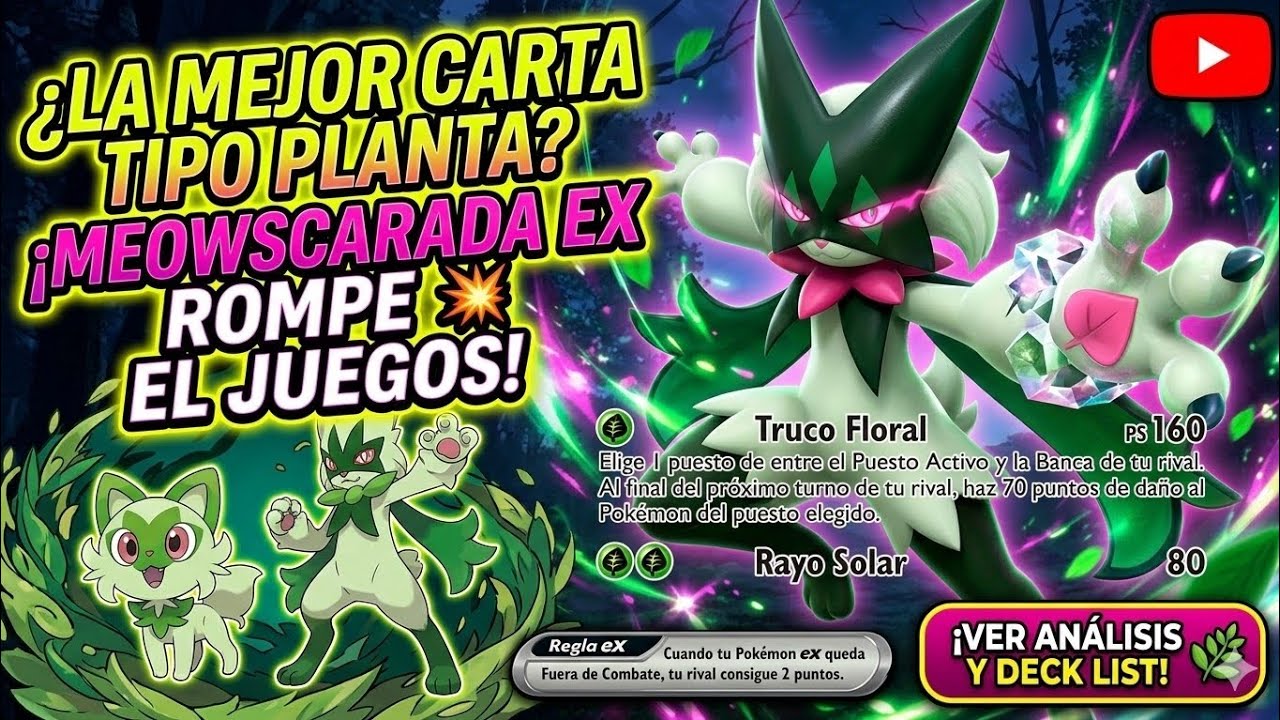 ​🚨 ¡EL DECK DEFINITIVO! 🌿 Jugar SOLO a MEOWSCARADA ex ROMPE Pokémon TCG Pocket 🤯