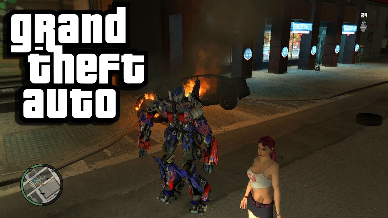 GTA 4 Funny Moments with Mods - TRANSFORMERS IN GTA!
