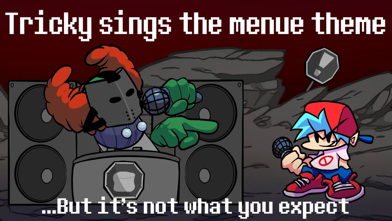 Tricky sings the menu theme (but it's not what you expect) [Friday Night Funkin']