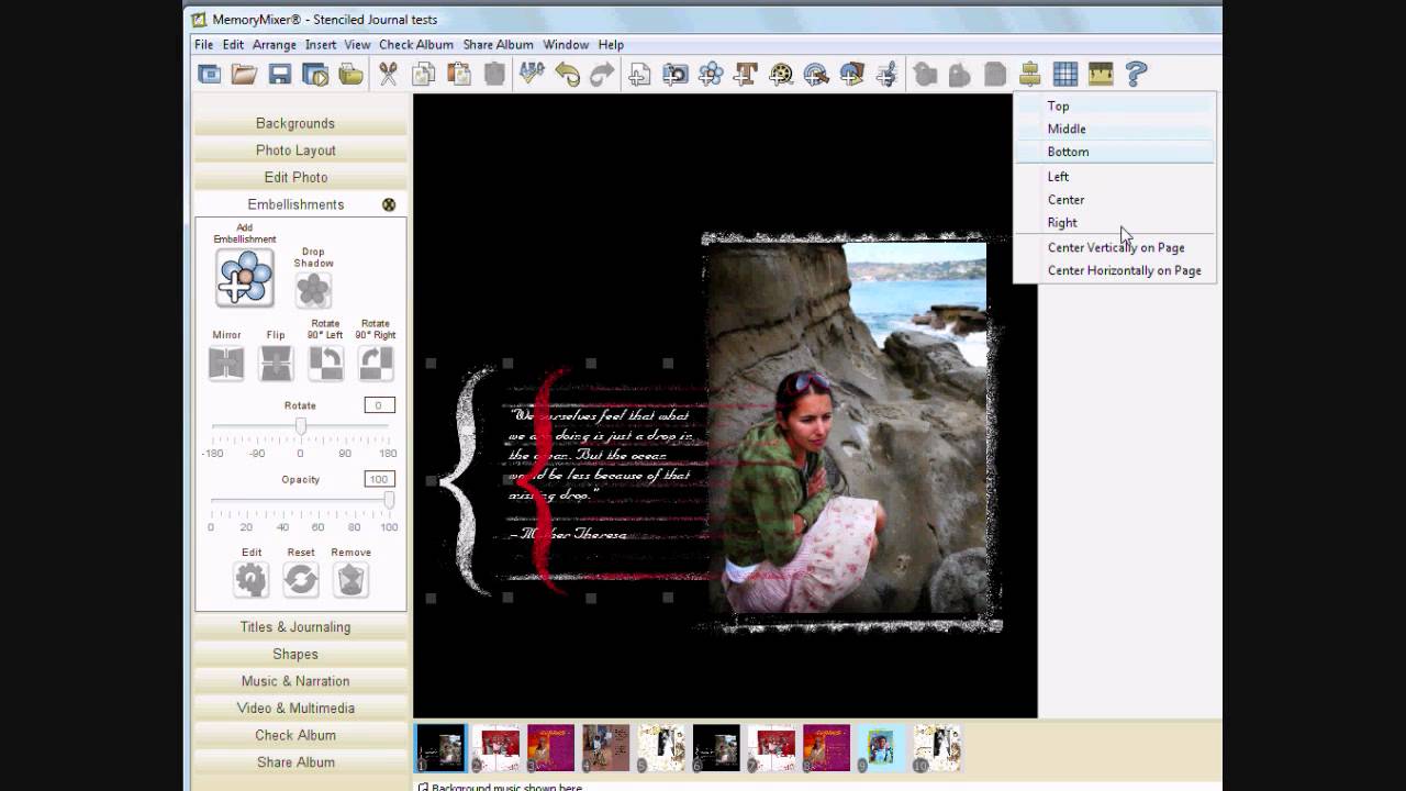 Stenciled Journaling Memory Mixer Demo