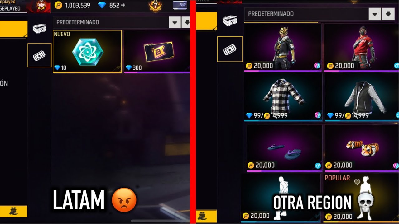 ESTA ES LA REGION DONDE PUEDES ENVIAR REGALOS CON ORO en FF 🫢 *emotes con oro*